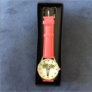 AVON Woman’s Summers Best watch palm tree new in box Faux leather like s…